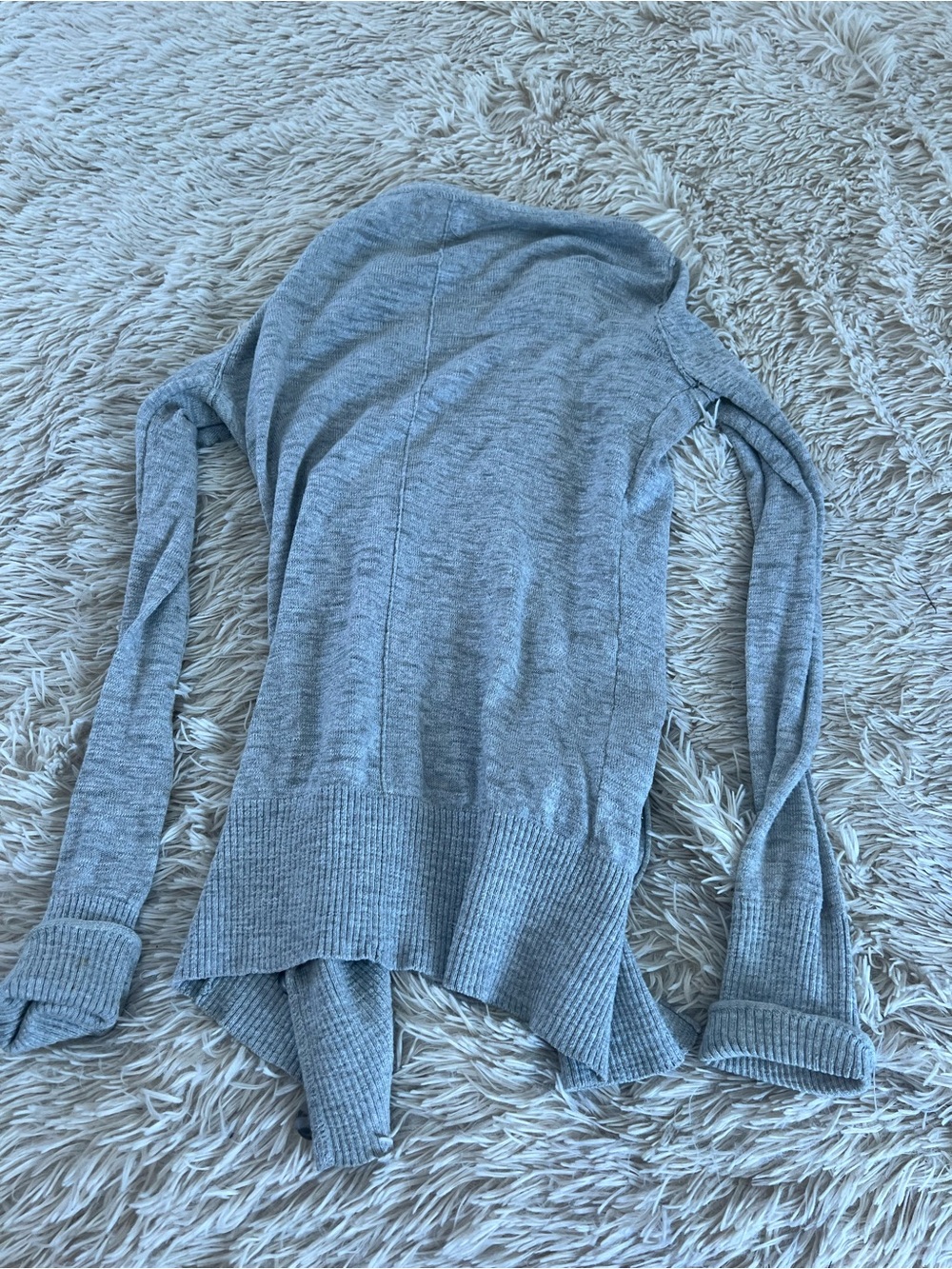 Mossimo Supply Co. Heather Gray Button-Front Women's Cardigan - Picture 2 of 2